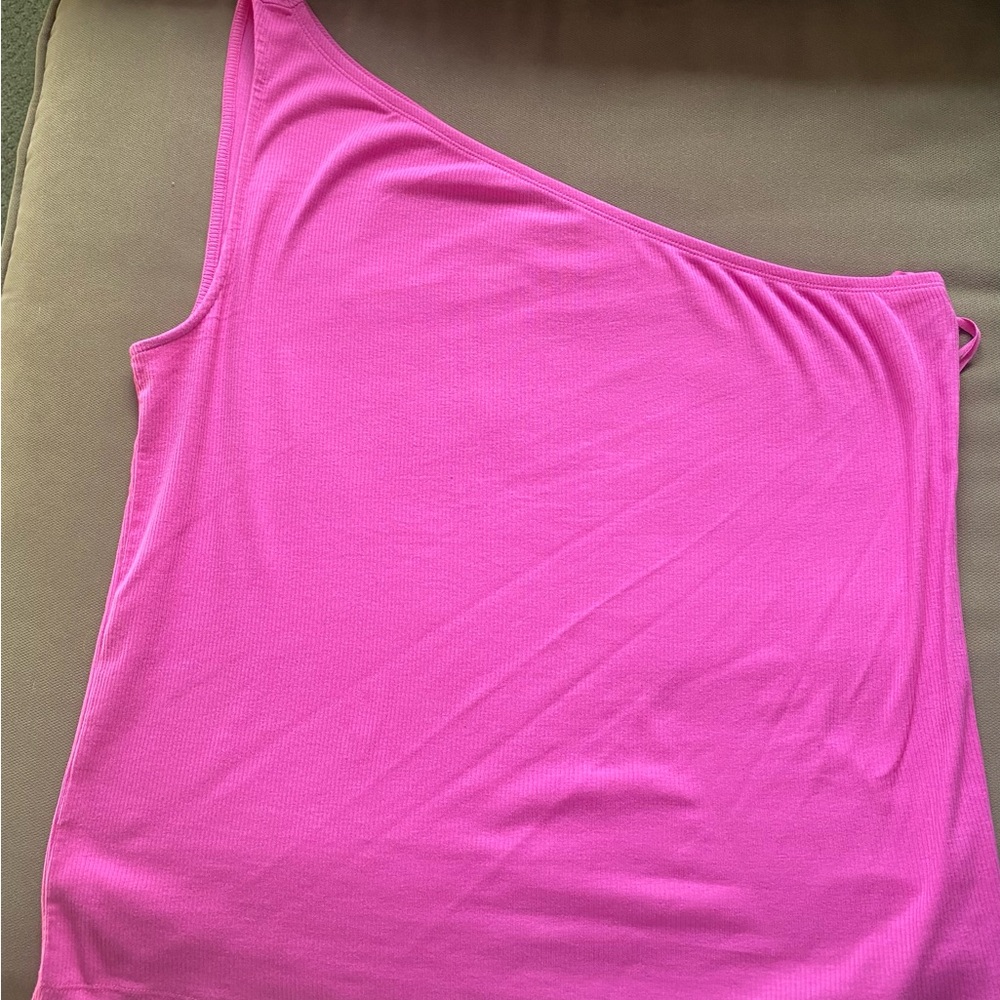 Gap pink one shoulder tank.